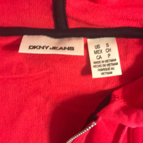 DKNY Jeans Small zipper hoodie coral - Picture 4 of 10